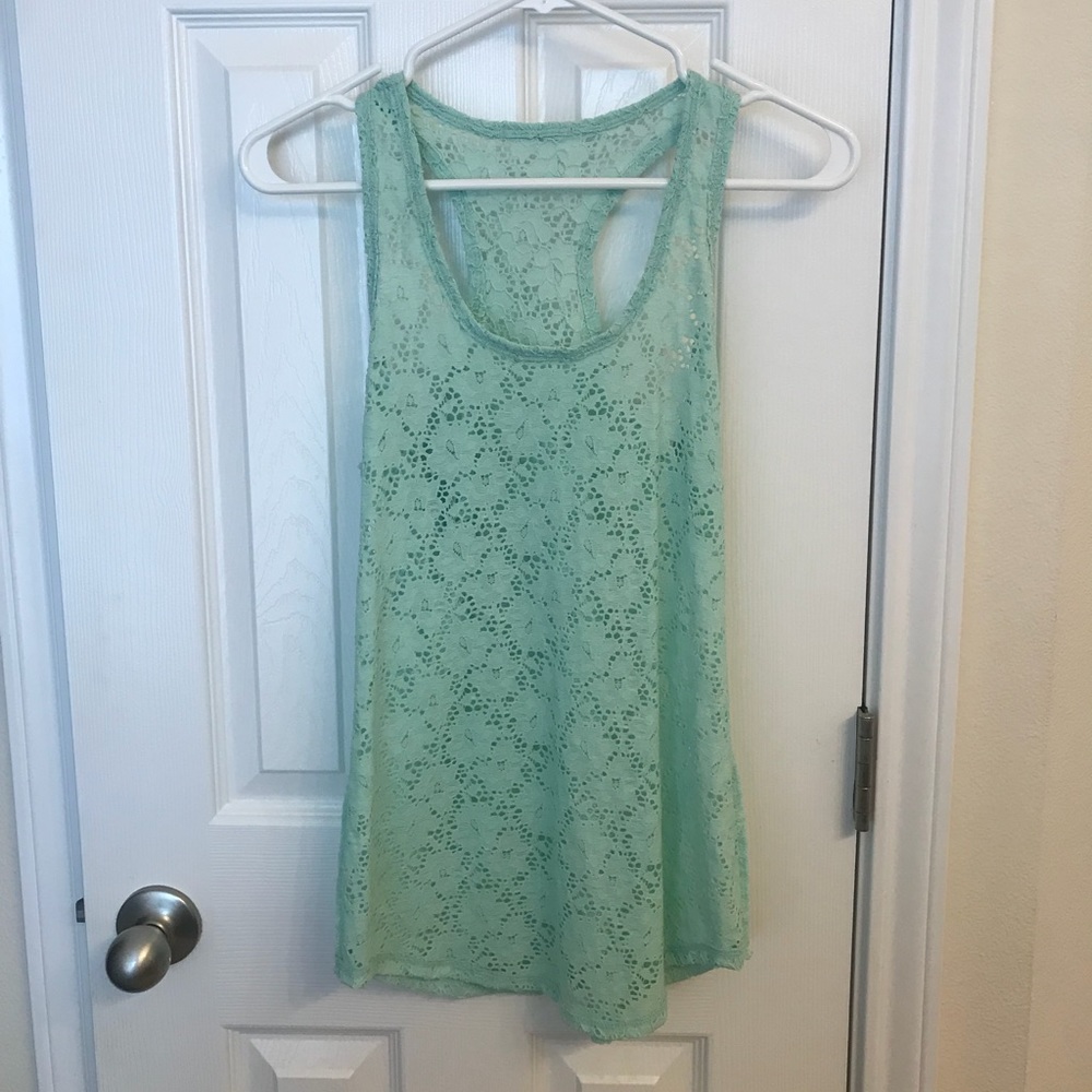 Maurice’s mint/seafoam lacy tank